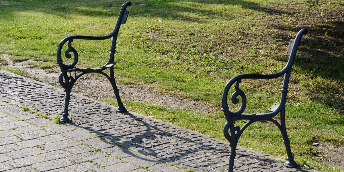 Mental health — park bench