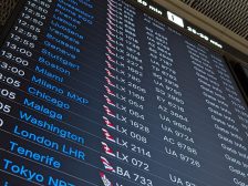 Air travel — departure board