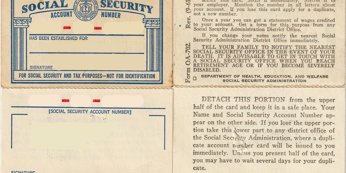 Welfare and benefits — social security