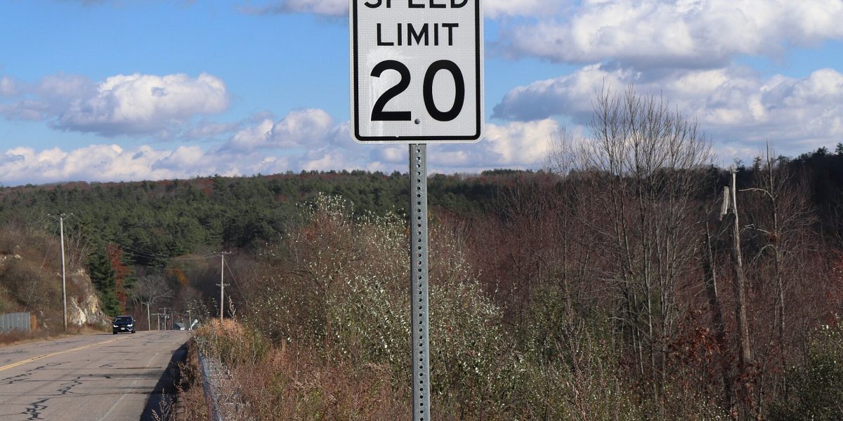Road safety — speed limit sign