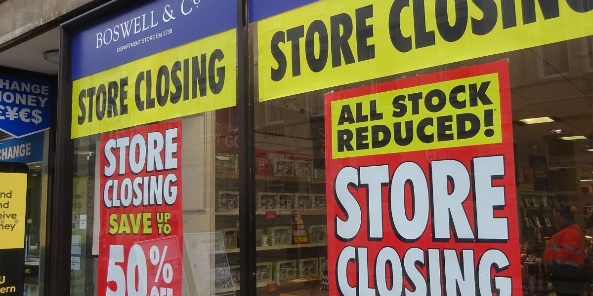 Retail store closures — store closing