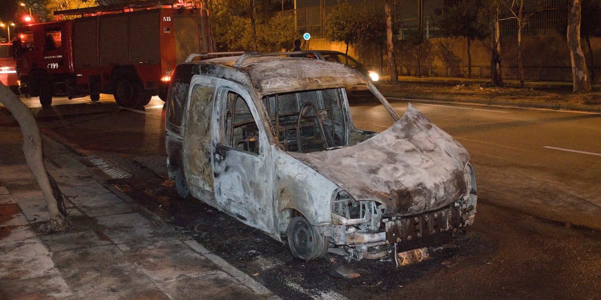 Vehicle arson — burned car