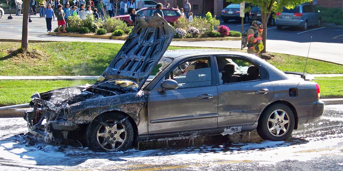 Vehicle arson — car fire