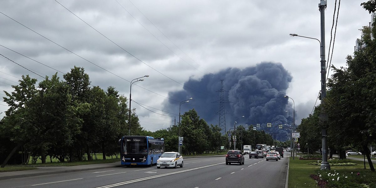 Oil infrastructure attacks — oil refinery fire