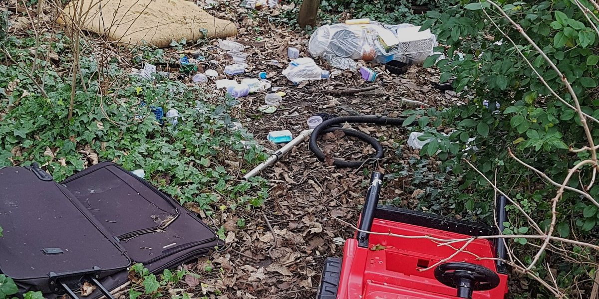 Illegal dumping — rubbish dump