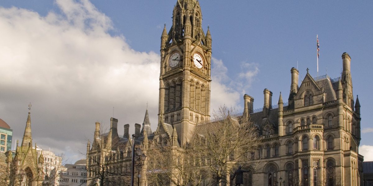 UK government decentralisation — Manchester town hall