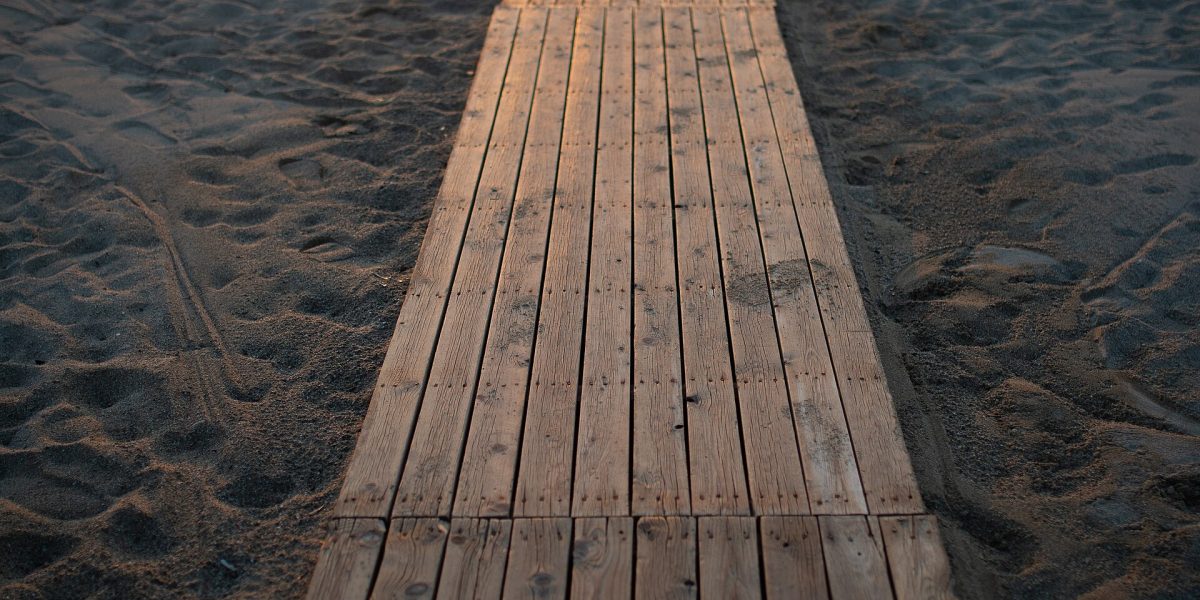 Sustainable paving materials — wooden road